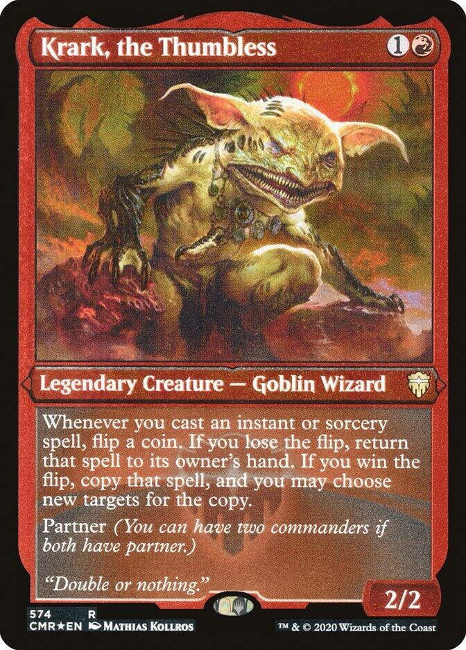 Krark, the Thumbless (Foil Etched) (574) (CMR)
