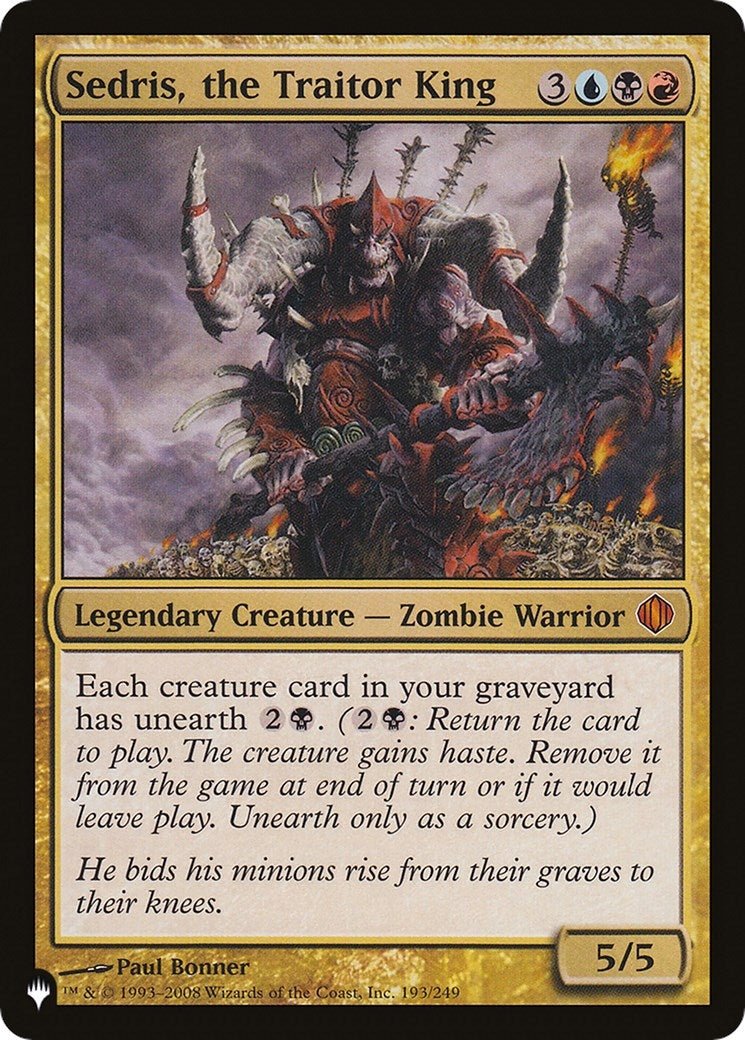 Sedris, the Traitor King (193/249) (LIST)
