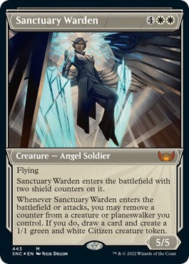 Sanctuary Warden (Showcase) (Foil Etched) (443) (SNC)