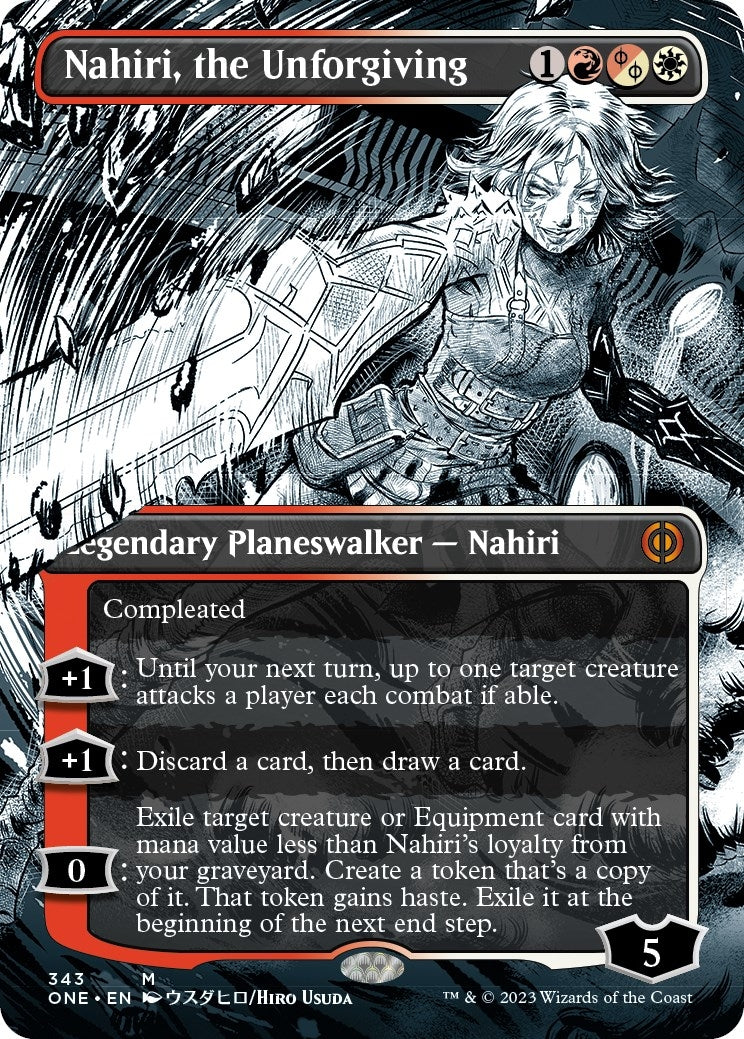Nahiri, the Unforgiving (Borderless) (343) (ONE)