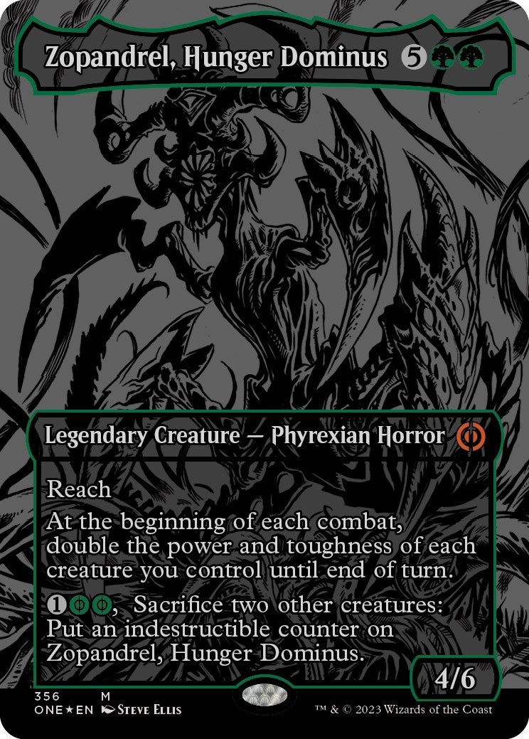 Zopandrel, Hunger Dominus (Oil Slick Raised Foil) (356) (ONE)