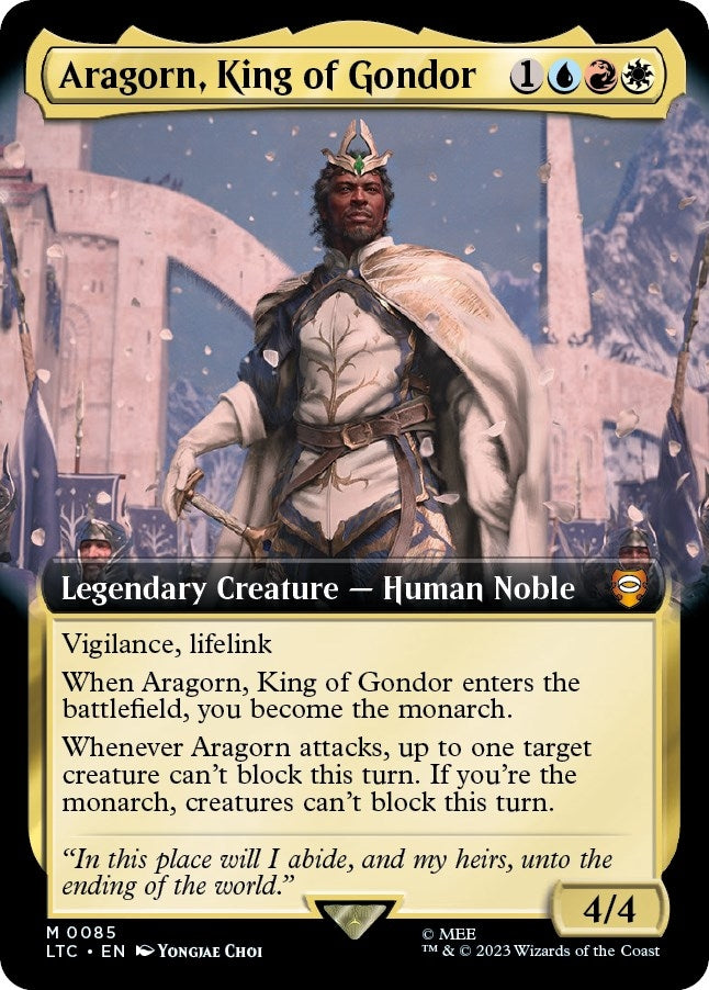 Aragorn, King of Gondor (Extended Art) (85) (LTC)