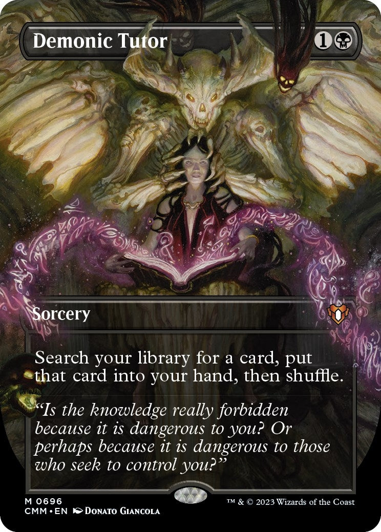 Demonic Tutor (Borderless) (696) (CMM)
