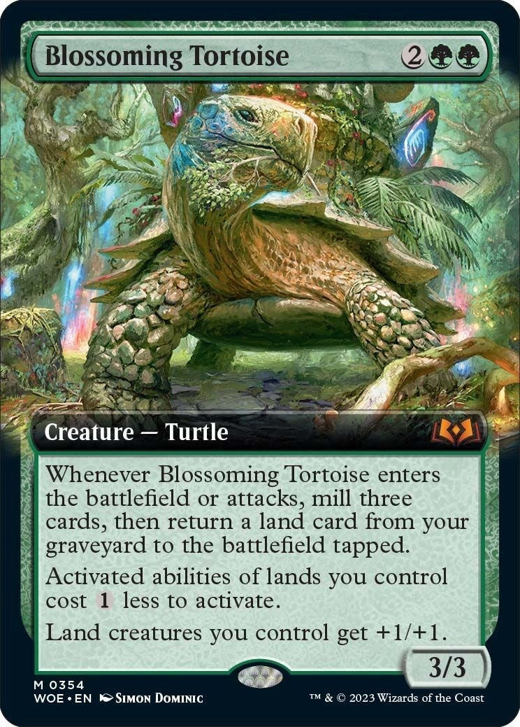 Blossoming Tortoise (Extended Art) (354) (WOE)