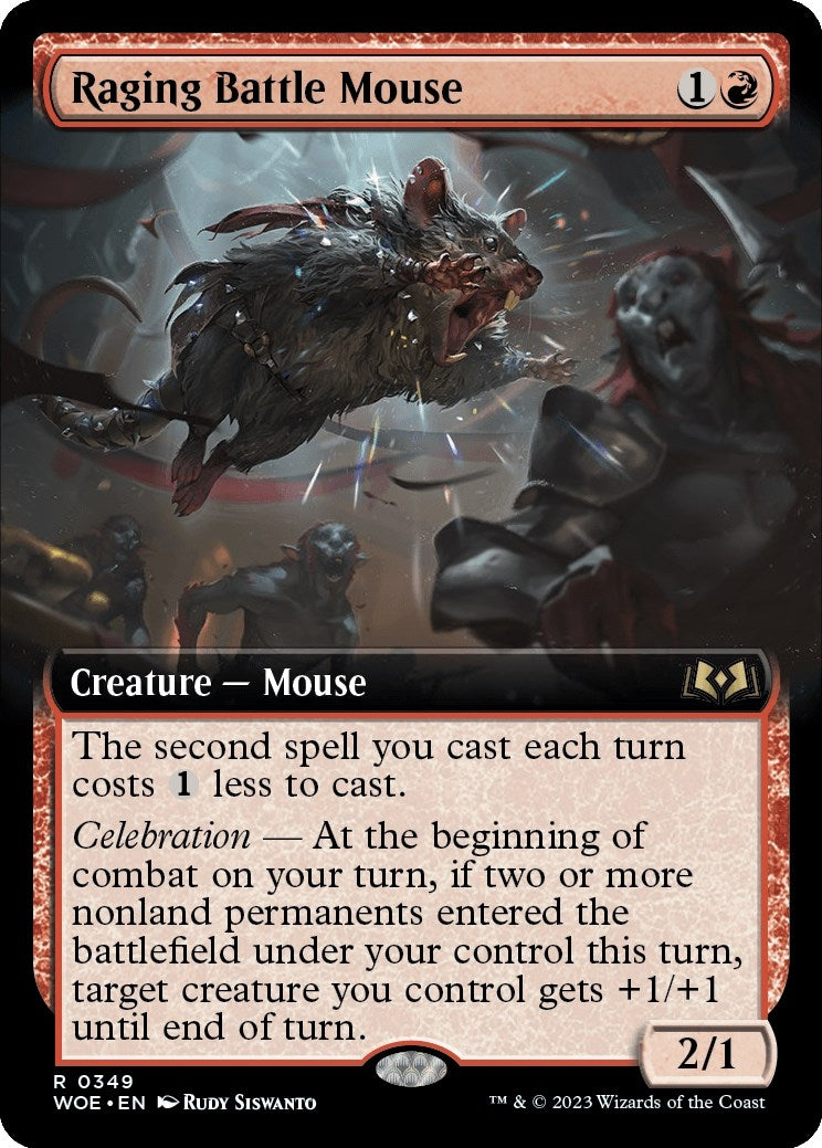 Raging Battle Mouse (Extended Art) (349) (WOE)