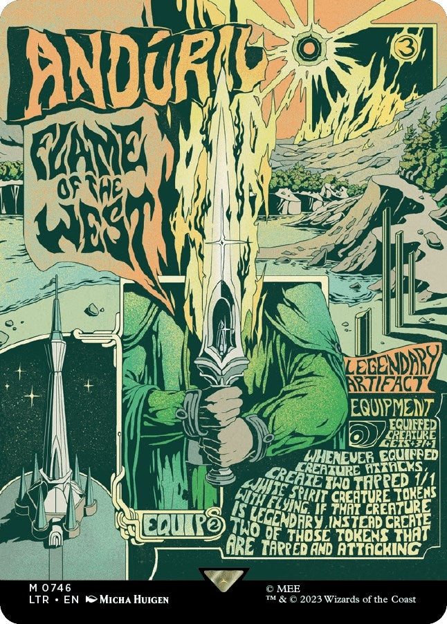 Anduril, Flame of the West (Borderless Poster) (746) (LTR)