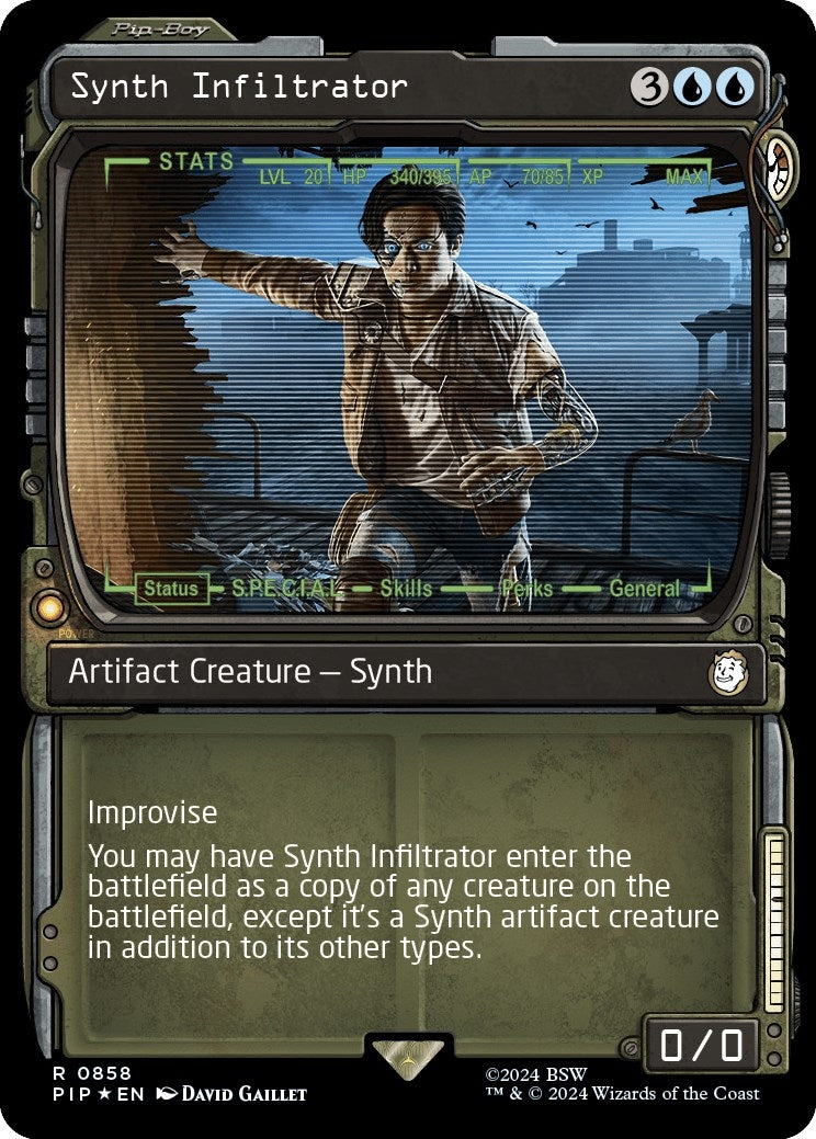Synth Infiltrator (Showcase) (Surge Foil) (858) (PIP)