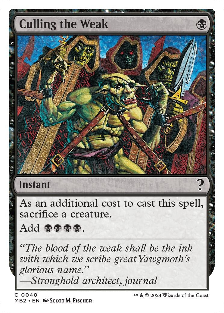 Culling the Weak (White Border) (40) (MB2)