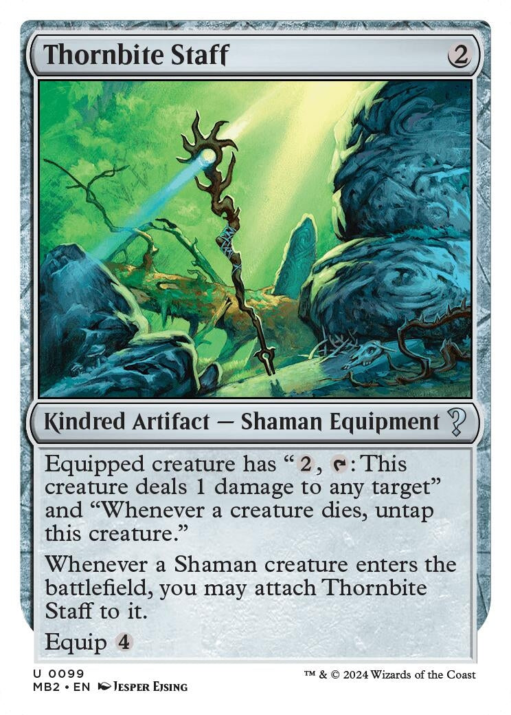 Thornbite Staff (White Border) (99) (MB2)