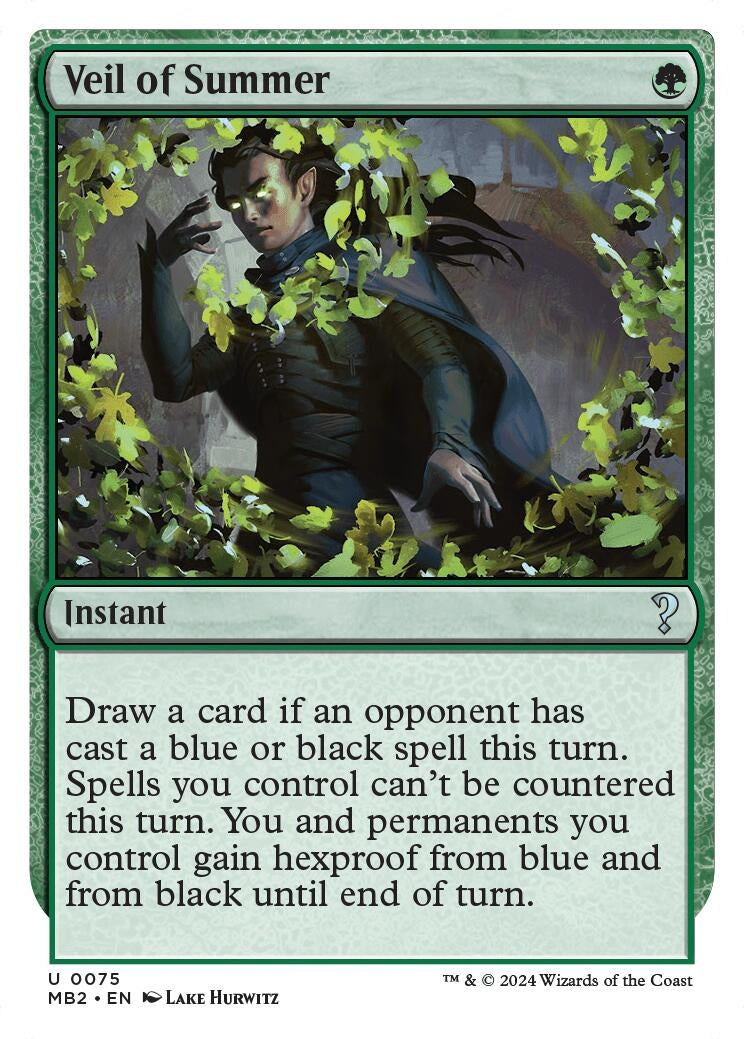 Veil of Summer (White Border) (75) (MB2)