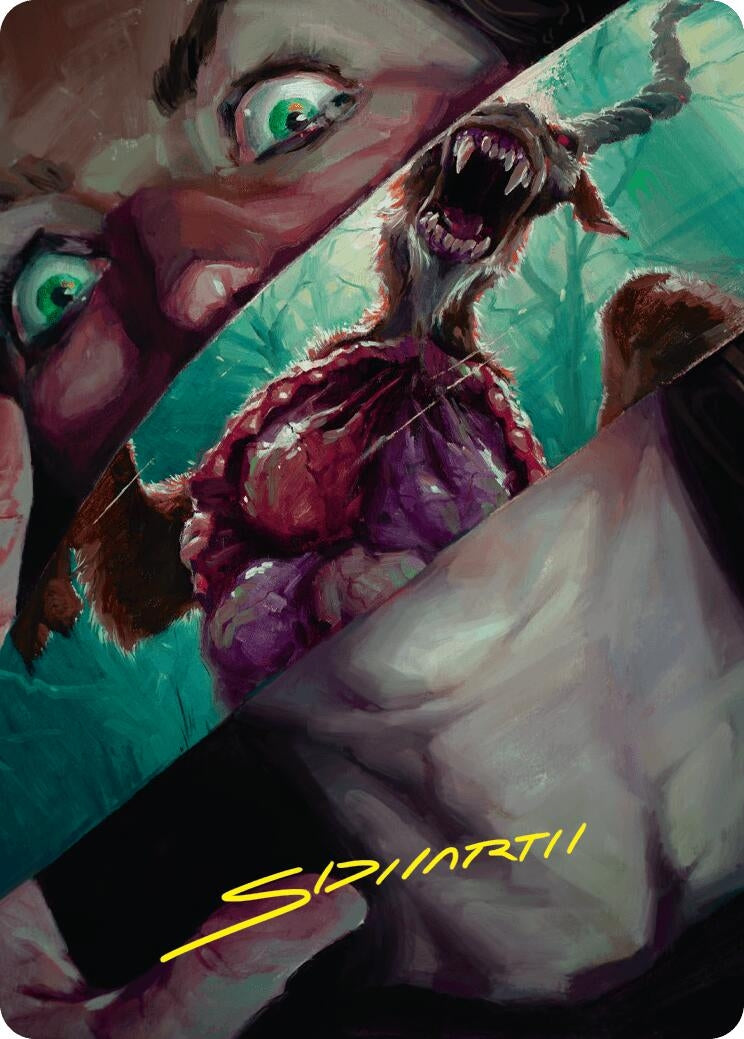 Image for Hauntwoods Shrieker Art Card (Gold-Stamped Signature) (40) - Magic: The Gathering