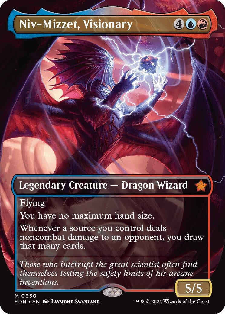 Niv-Mizzet, Visionary (Borderless) (350) (FDN)