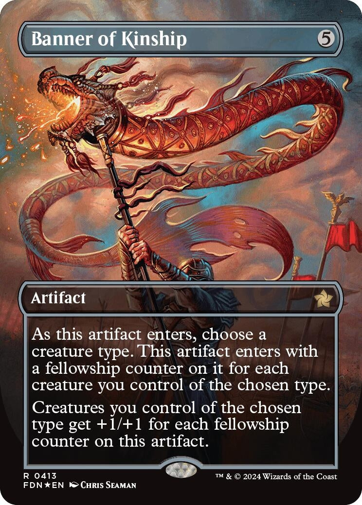 Banner of Kinship (Borderless) (Mana Foil) (413) (FDN)