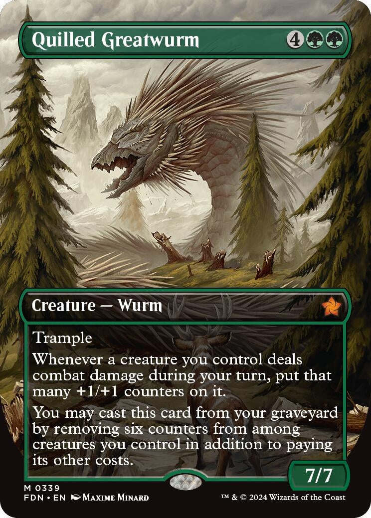Quilled Greatwurm (Borderless) (339) (FDN)