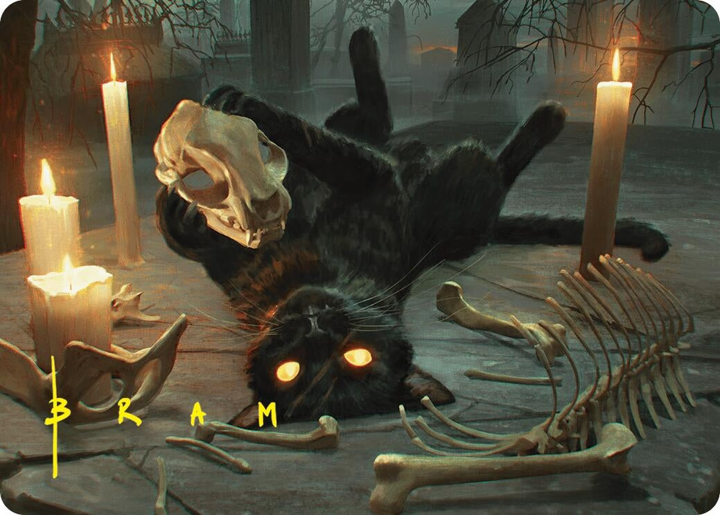 Image for Nine-Lives Familiar Art Card (8/54) (Gold-Stamped Signature) (8) - Magic: The Gathering