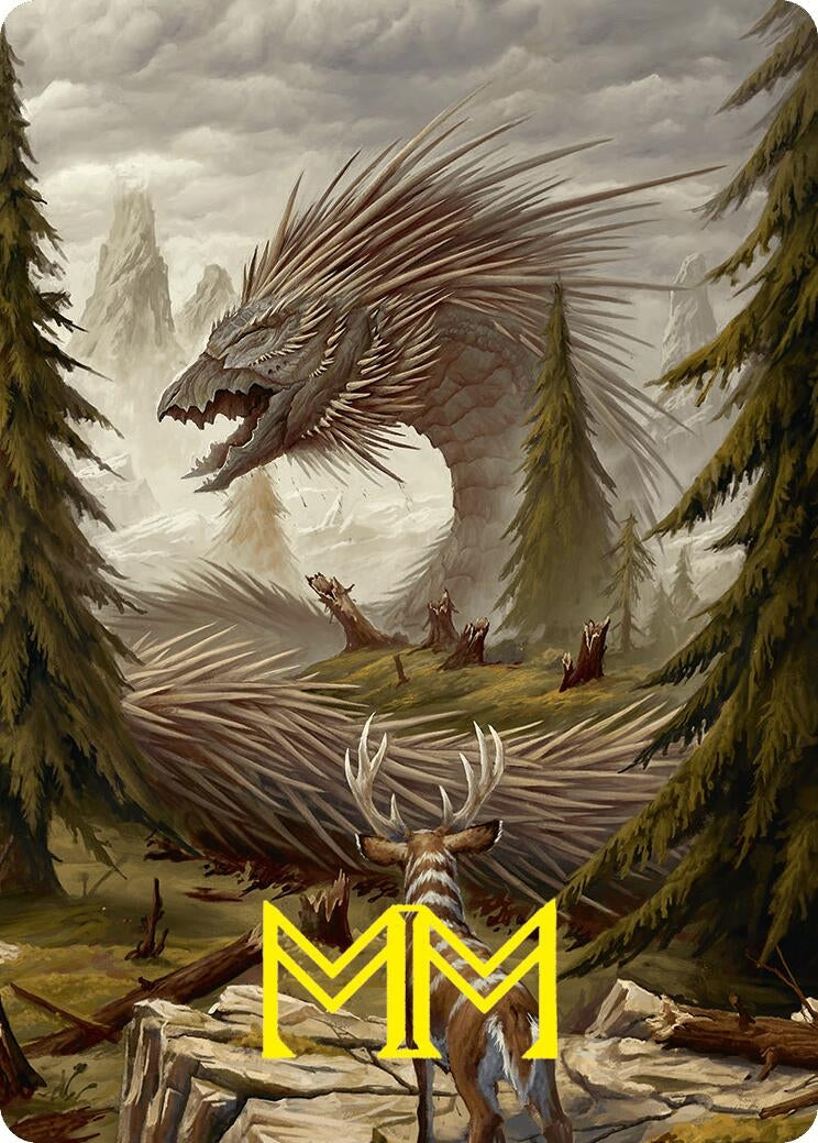 Image for Quilled Greatwurm Art Card (44/54) (Gold-Stamped Signature) (44) - Magic: The Gathering