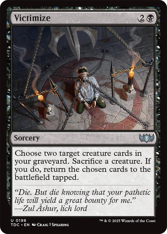 Image for Victimize (198) (TDC) - Magic: The Gathering