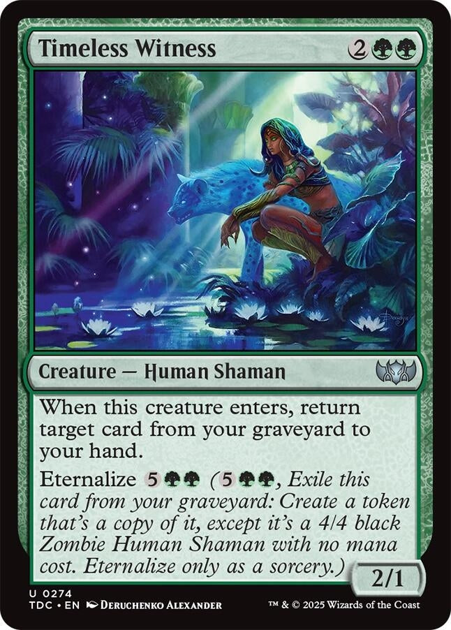 Image for Timeless Witness (274) (TDC) - Magic: The Gathering