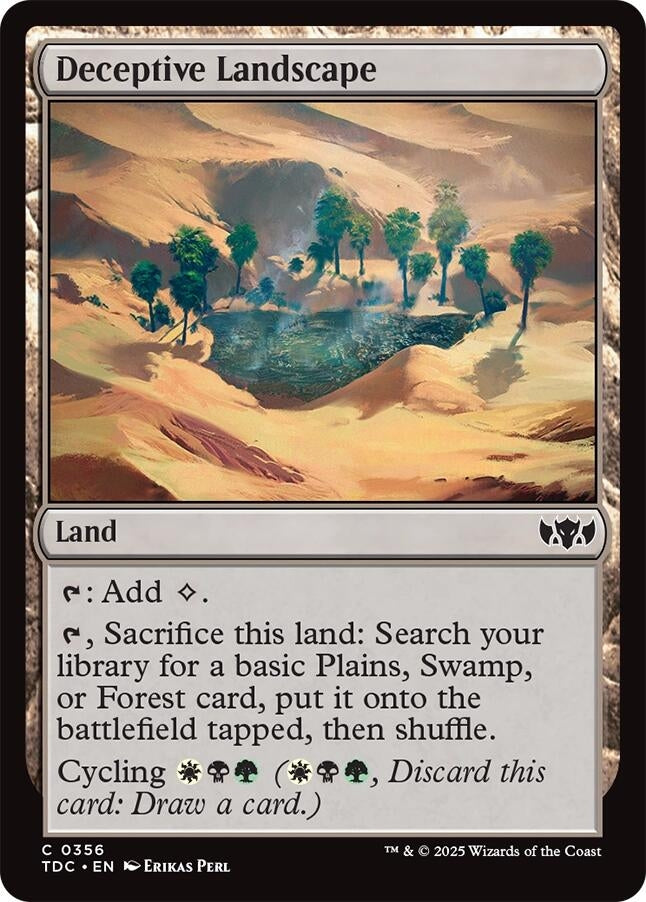 Image for Deceptive Landscape (356) (TDC) - Magic: The Gathering