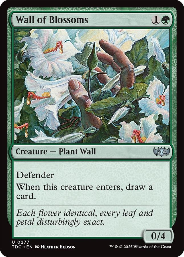 Image for Wall of Blossoms (277) (TDC) - Magic: The Gathering