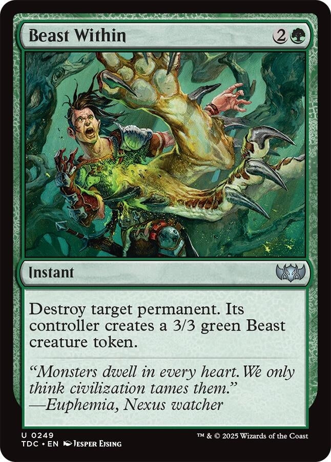 Image for Beast Within (249) (TDC) - Magic: The Gathering