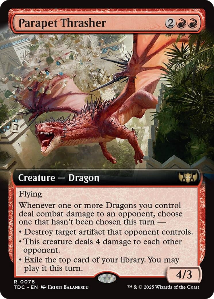 Image for Parapet Thrasher (Extended Art) (76) (TDC) - Magic: The Gathering