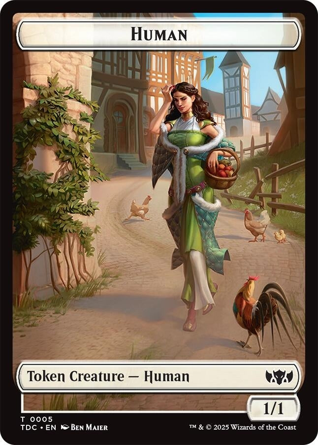 Image for Human // Rat Double-Sided Token (5 // 9) (TDC) - Magic: The Gathering