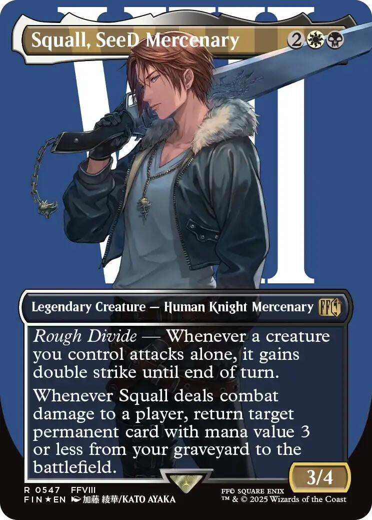 Squall, SeeD Mercenary (Borderless) (Surge Foil) (547) (FIN)