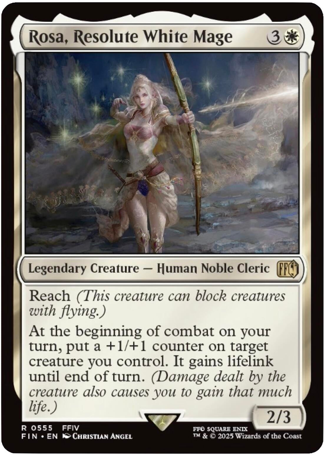 Image for Rosa, Resolute White Mage (555) (FIN) - Magic: The Gathering