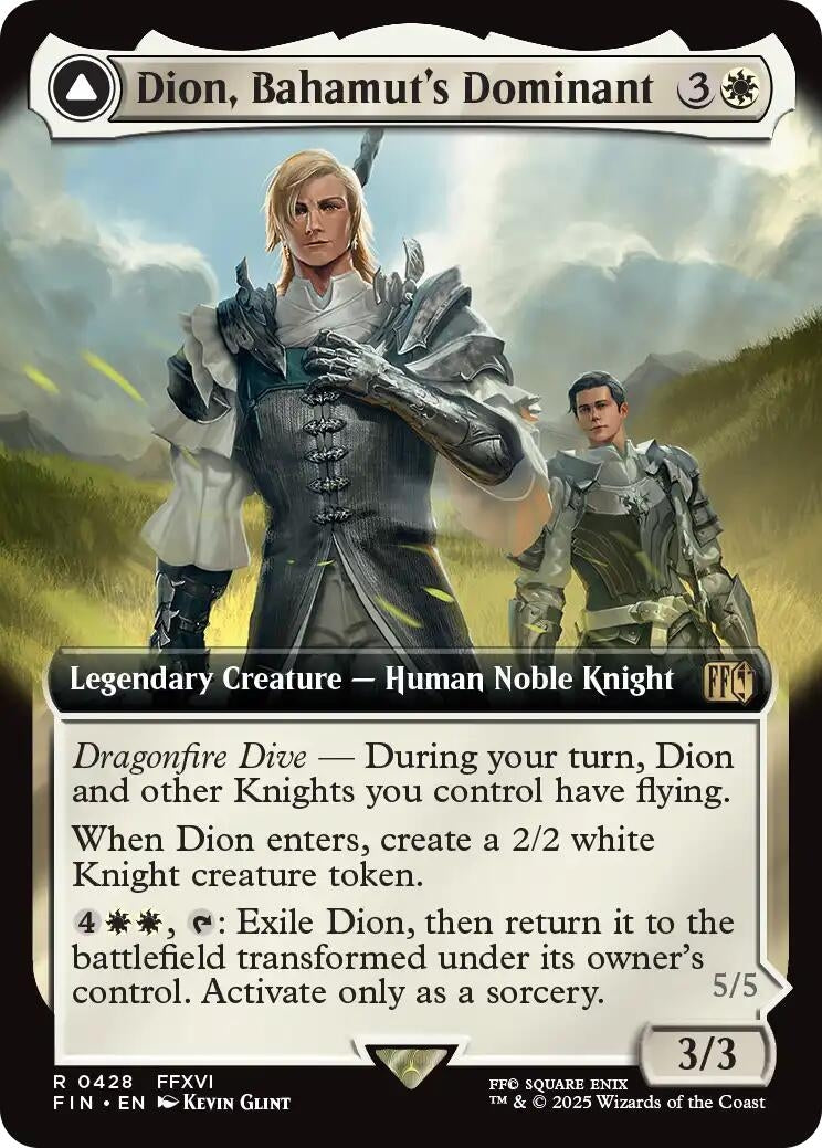 Image for Dion, Bahamut's Dominant (Extended Art) (428) (FIN) - Magic: The Gathering