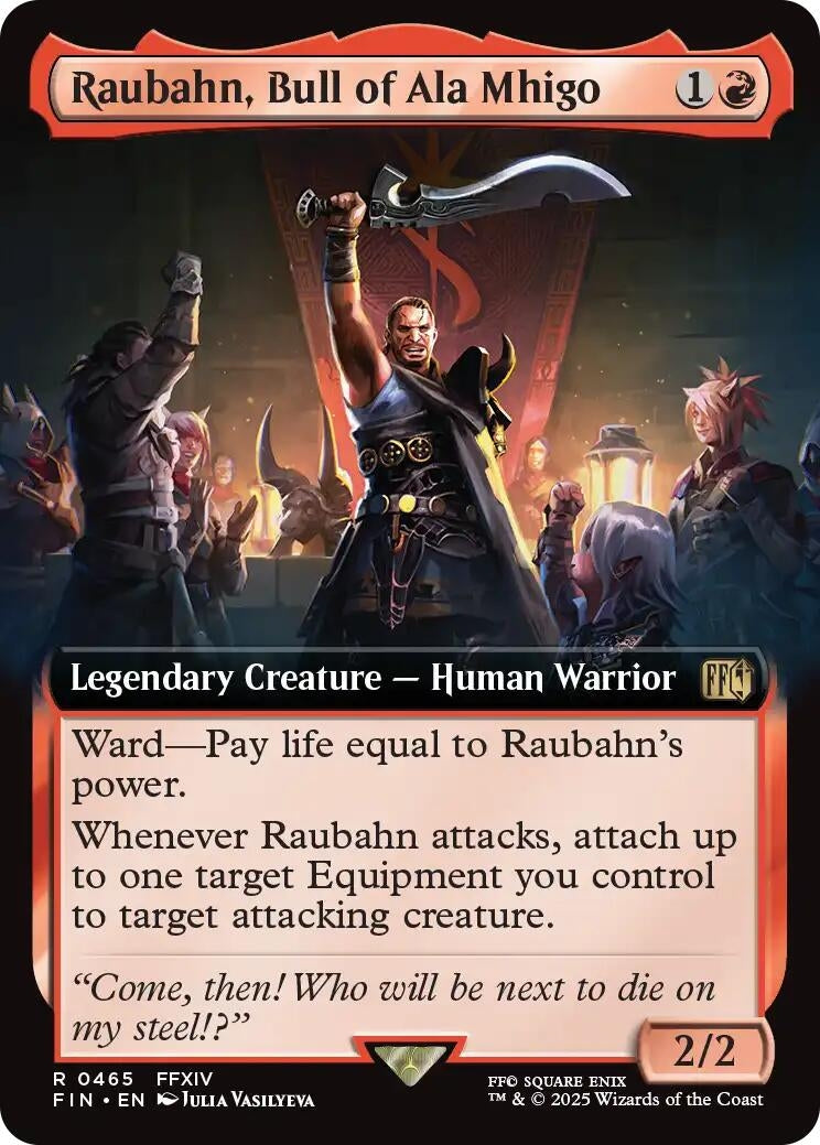 Image for Raubahn, Bull of Ala Mhigo (Extended Art) (465) (FIN) - Magic: The Gathering
