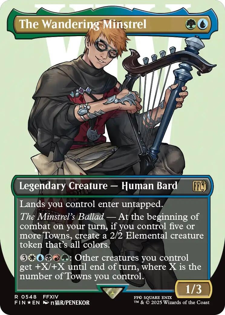 The Wandering Minstrel (Borderless) (Surge Foil) (548) (FIN)