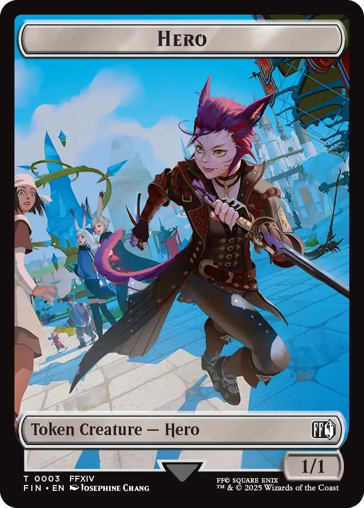 Image for Hero (0003) // Wizard (0014) Double-Sided Token (3 // 14) (FIN) - Magic: The Gathering