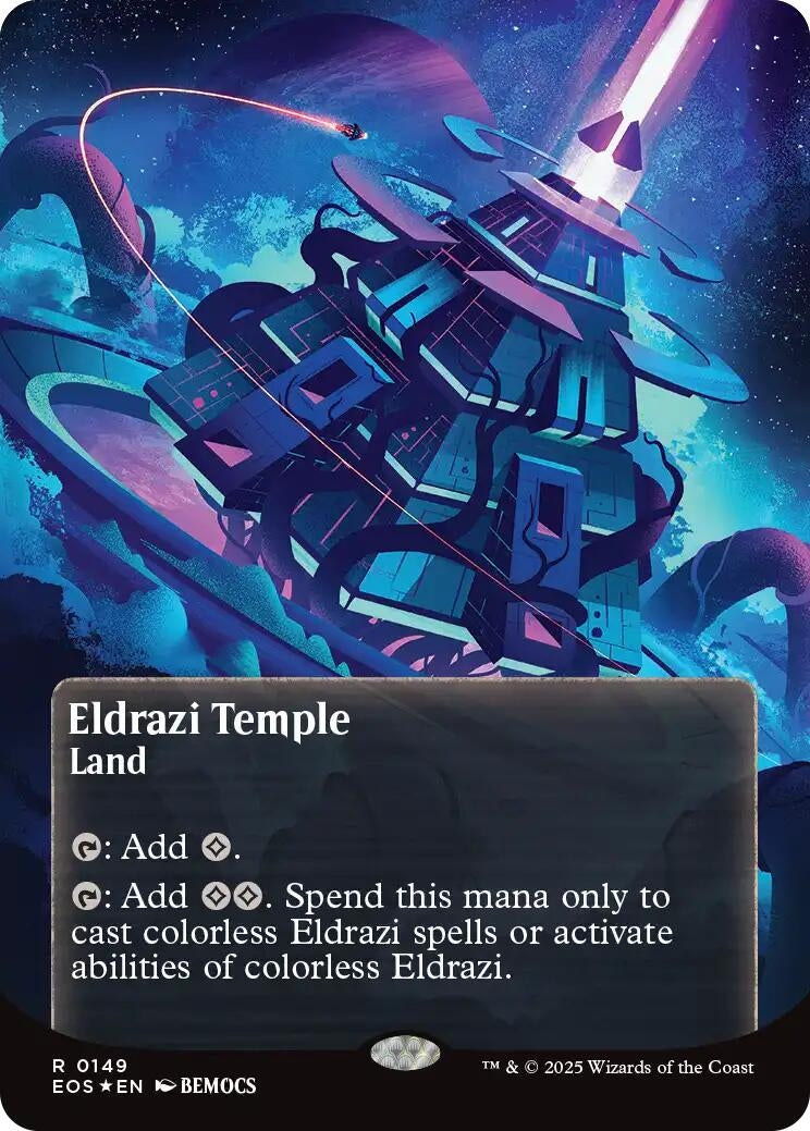 Eldrazi Temple (0149) (Borderless) (Galaxy Foil) (149) (EOS)