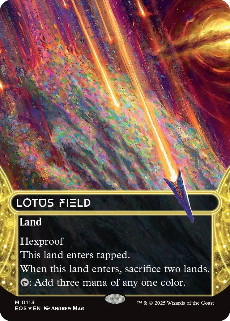Image for Lotus Field (0113) (Borderless) (Galaxy Foil) (113) (EOS) - Magic: The Gathering