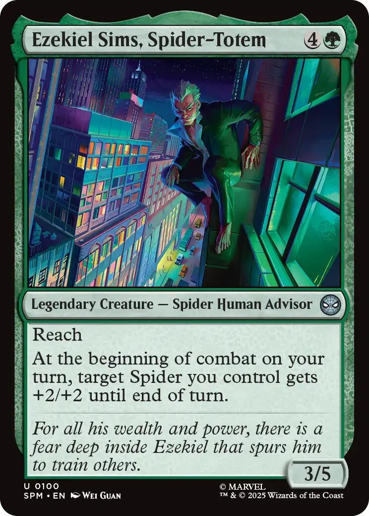 Image for Ezekiel Sims, Spider-Totem (100) (SPM) - Magic: The Gathering