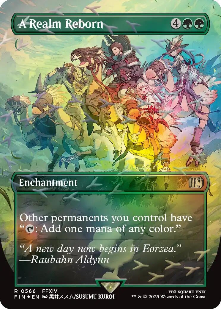 A Realm Reborn (Borderless) (Chocobo Track Foil) (566) (FIN)