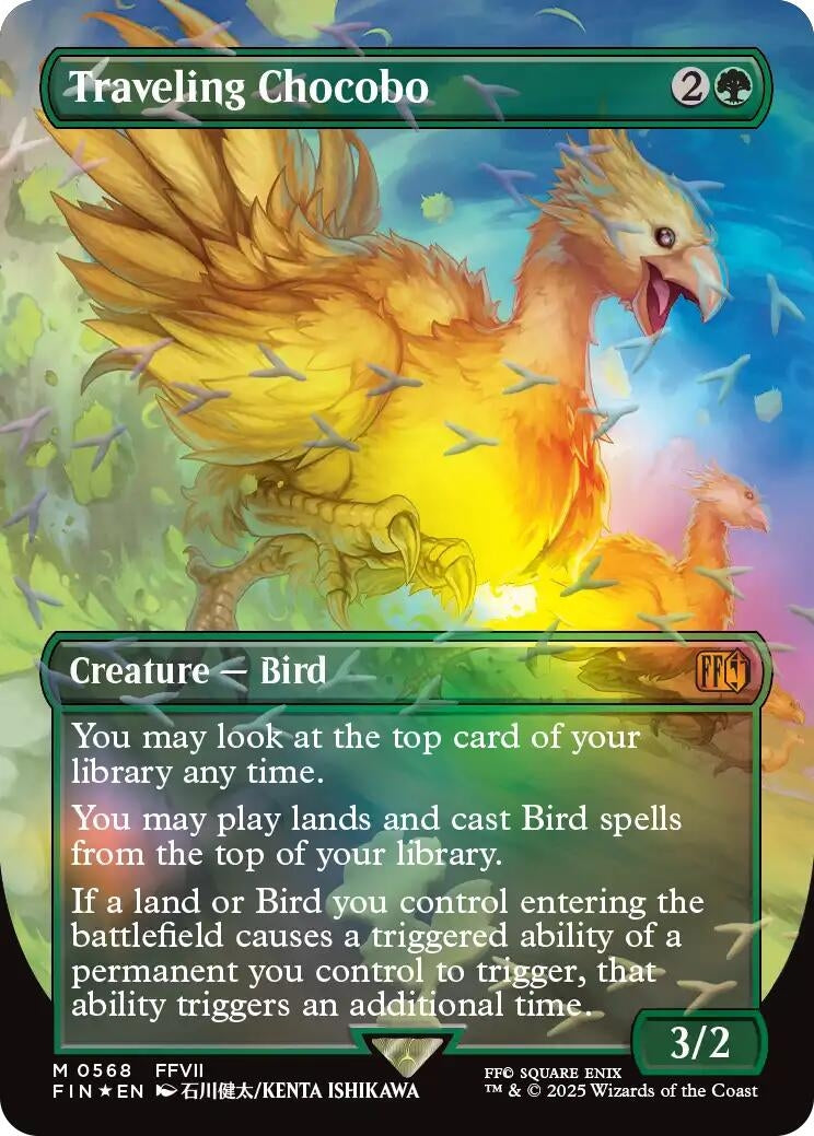 Traveling Chocobo (Borderless) (Chocobo Track Foil) (568) (FIN)