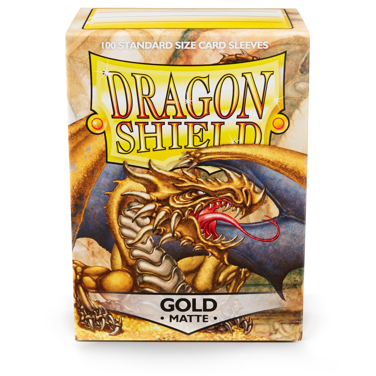 Dragon Shield Matte Gold Standard Size 100 ct