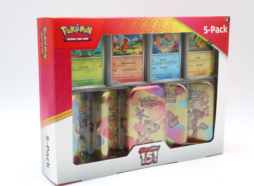 Pokemon Scarlet & Violet - 151-5 Pack Mini Tins w/ 4 Promos Bundle
