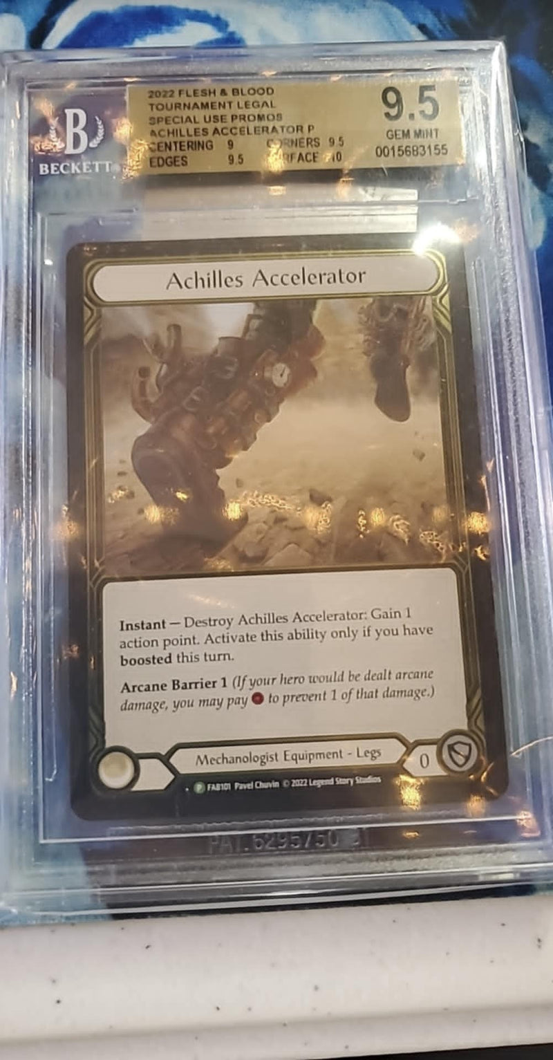 Achilles Accelerator (Gold Foil) FAB101 - Beckett 9.5 Slab - 0015683155