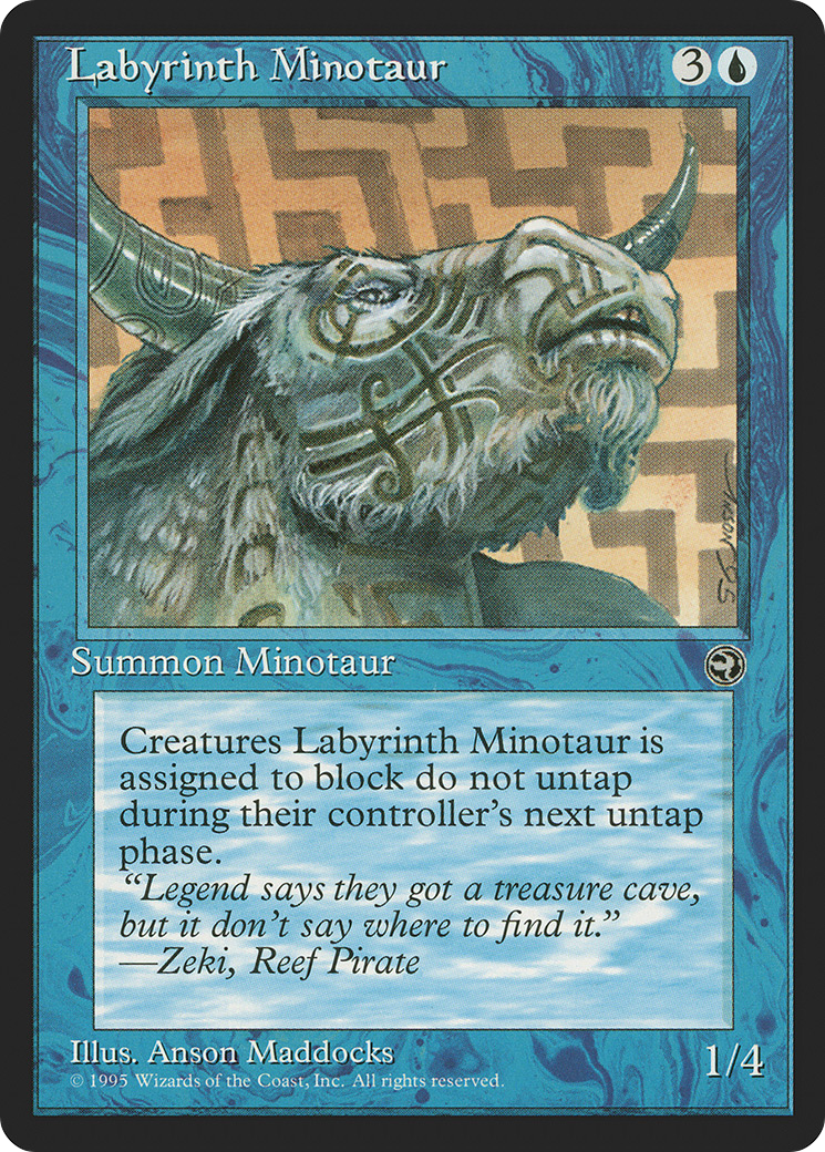 Labyrinth Minotaur (Onatah Flavor Text) [Homelands]