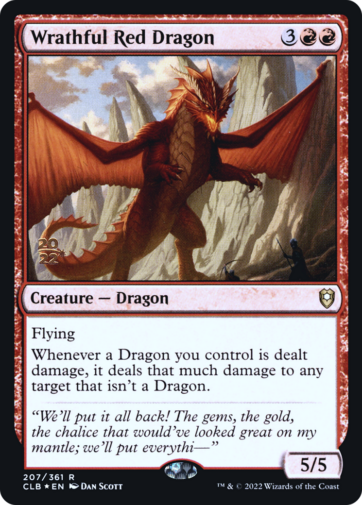 Wrathful Red Dragon [Commander Legends: Battle for Baldur's Gate Prerelease Promos]