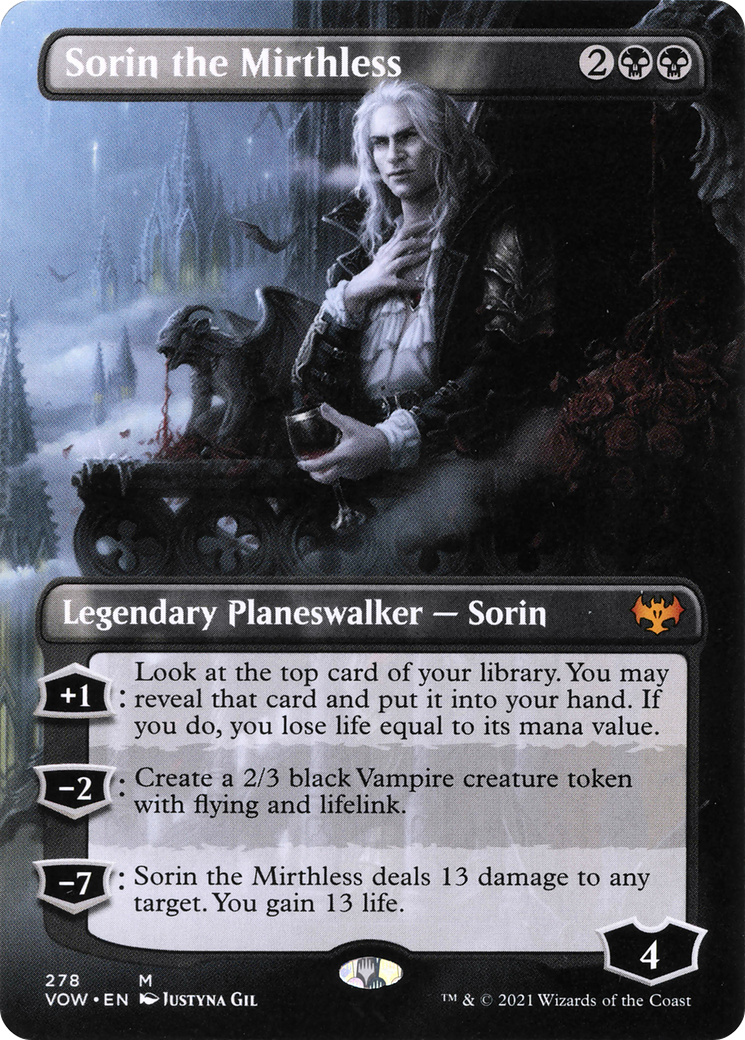 Sorin the Mirthless (Borderless) [Innistrad: Crimson Vow]