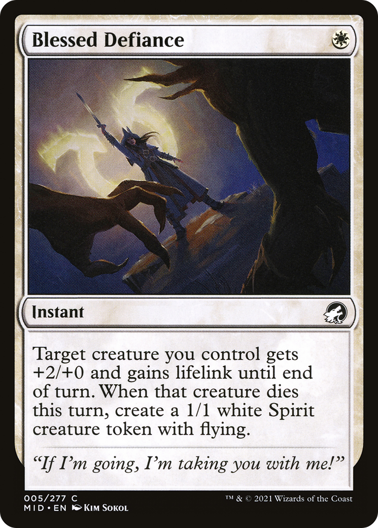 Blessed Defiance [Innistrad: Midnight Hunt]