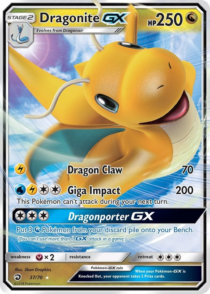 Dragonite GX (37/70) (DRM)