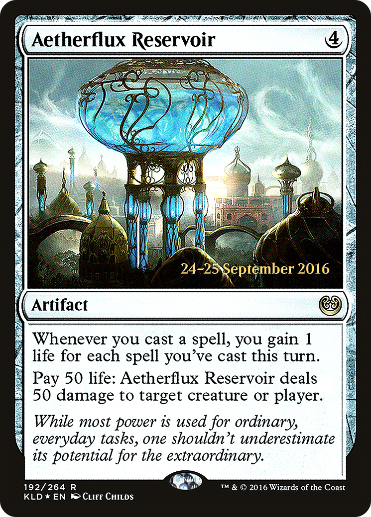 Aetherflux Reservoir [Kaladesh Prerelease Promos]