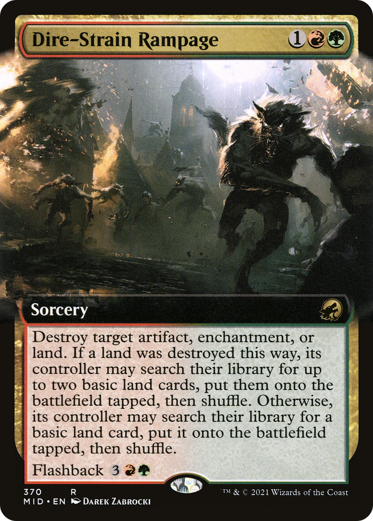 Dire-Strain Rampage (Extended Art) [Innistrad: Midnight Hunt]