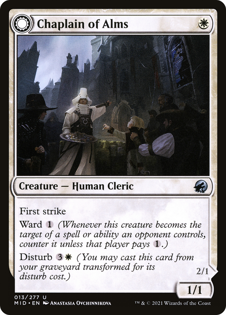 Chaplain of Alms // Chapel Shieldgeist [Innistrad: Midnight Hunt]