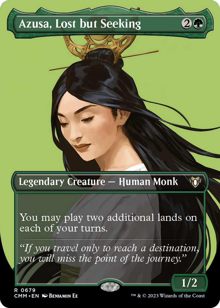 Azusa, Lost but Seeking (Borderless Profile) [Commander Masters]